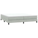 vidaXL világosszürke bársony rugós ágy matrac nélkül 200x210 cm