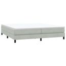 vidaXL világosszürke bársony rugós ágy matrac nélkül 200x210 cm