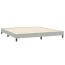 vidaXL világosszürke bársony rugós ágy matrac nélkül 200x210 cm