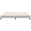 vidaXL világosszürke bársony rugós ágy matrac nélkül 200x210 cm