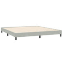vidaXL világosszürke bársony rugós ágy matrac nélkül 200x210 cm
