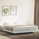 vidaXL világosszürke bársony rugós ágy matrac nélkül 200x210 cm
