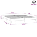 vidaXL fekete bársony rugós ágy matrac nélkül 200x210 cm