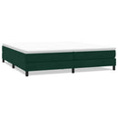 vidaXL sötétzöld bársony rugós ágy matrac nélkül 200x210 cm