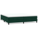 vidaXL sötétzöld bársony rugós ágy matrac nélkül 200x210 cm