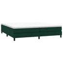 vidaXL sötétzöld bársony rugós ágy matrac nélkül 200x210 cm