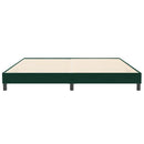 vidaXL sötétzöld bársony rugós ágy matrac nélkül 200x210 cm