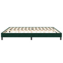 vidaXL sötétzöld bársony rugós ágy matrac nélkül 200x210 cm