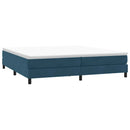 vidaXL sötétkék bársony rugós ágy matrac nélkül 200x210 cm