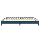 vidaXL sötétkék bársony rugós ágy matrac nélkül 200x210 cm
