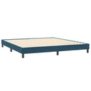 vidaXL sötétkék bársony rugós ágy matrac nélkül 200x210 cm