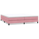 vidaXL rózsaszín bársony rugós ágy matrac nélkül 200x210 cm