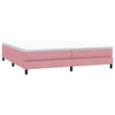 vidaXL rózsaszín bársony rugós ágy matrac nélkül 200x210 cm