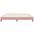 vidaXL rózsaszín bársony rugós ágy matrac nélkül 200x210 cm