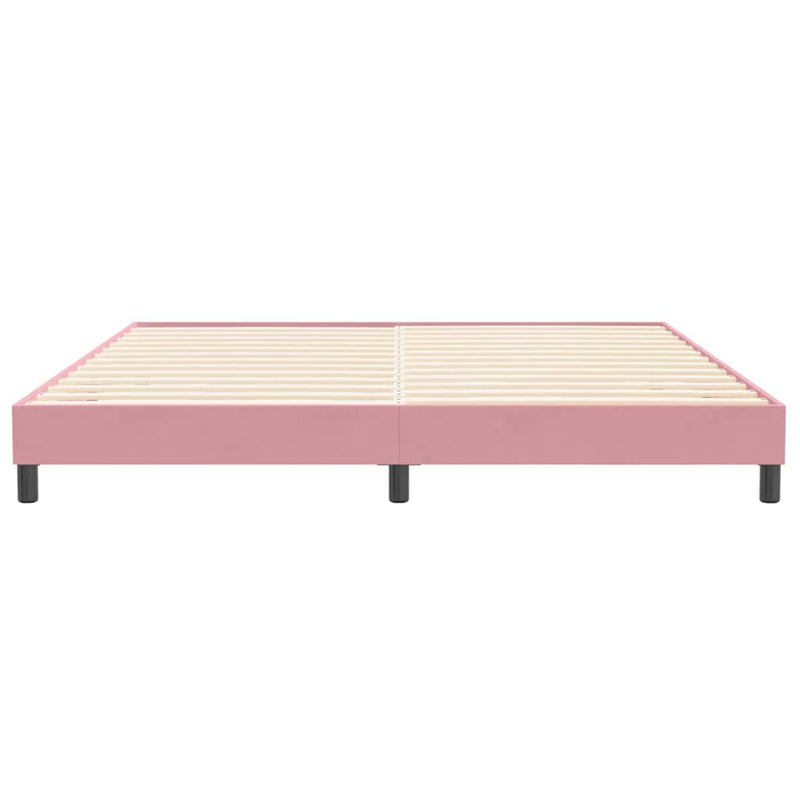 vidaXL rózsaszín bársony rugós ágy matrac nélkül 200x210 cm