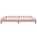 vidaXL rózsaszín bársony rugós ágy matrac nélkül 200x210 cm