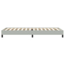 vidaXL világosszürke bársony rugós ágy matrac nélkül 80x220 cm