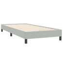 vidaXL világosszürke bársony rugós ágy matrac nélkül 80x220 cm