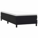 vidaXL fekete bársony rugós ágy matrac nélkül 80x220 cm