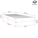 vidaXL fekete bársony rugós ágy matrac nélkül 80x220 cm