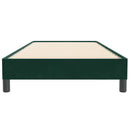 vidaXL sötétzöld bársony rugós ágy matrac nélkül 80x220 cm