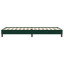 vidaXL sötétzöld bársony rugós ágy matrac nélkül 80x220 cm