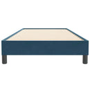 vidaXL sötétkék bársony rugós ágy matrac nélkül 80x220 cm