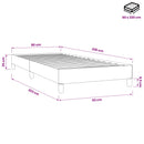 vidaXL fekete bársony rugós ágy matrac nélkül 90x220 cm