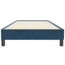 vidaXL sötétkék bársony rugós ágy matrac nélkül 90x220 cm