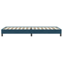 vidaXL sötétkék bársony rugós ágy matrac nélkül 90x220 cm