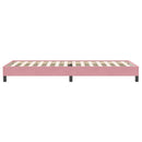 vidaXL rózsaszín bársony rugós ágy matrac nélkül 90x220 cm