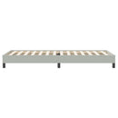 vidaXL világosszürke bársony rugós ágy matrac nélkül 100x220 cm