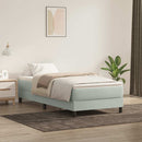 vidaXL világosszürke bársony rugós ágy matrac nélkül 100x220 cm