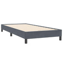 vidaXL sötétszürke bársony rugós ágy matrac nélkül 100x220 cm