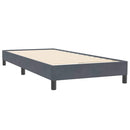 vidaXL sötétszürke bársony rugós ágy matrac nélkül 100x220 cm