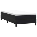 vidaXL fekete bársony rugós ágy matrac nélkül 100x220 cm