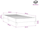 vidaXL sötétzöld bársony rugós ágy matrac nélkül 100x220 cm