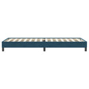 vidaXL sötétkék bársony rugós ágy matrac nélkül 100x220 cm