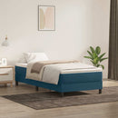 vidaXL sötétkék bársony rugós ágy matrac nélkül 100x220 cm