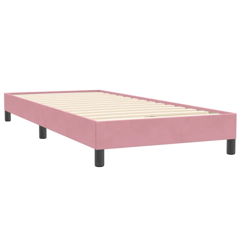 vidaXL Box Spring ágy matrac nélkül rózsaszín 100x220 cm bársony