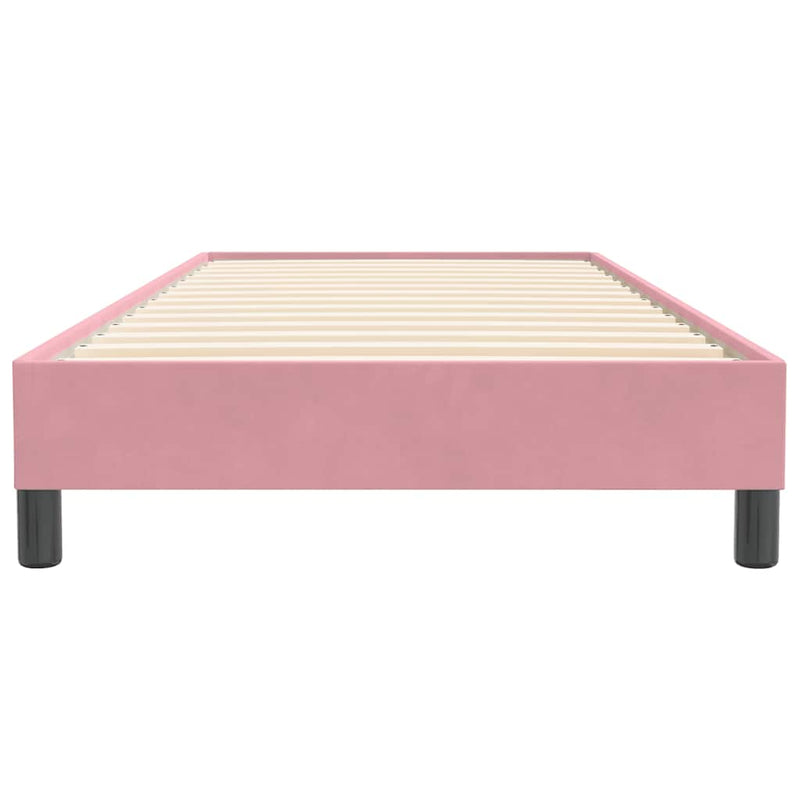 vidaXL Box Spring ágy matrac nélkül rózsaszín 100x220 cm bársony