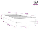 vidaXL Box Spring ágy matrac nélkül rózsaszín 100x220 cm bársony