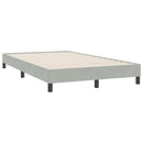 vidaXL világosszürke bársony rugós ágy matrac nélkül 120x220 cm