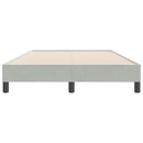 vidaXL világosszürke bársony rugós ágy matrac nélkül 120x220 cm