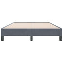 vidaXL sötétszürke bársony rugós ágy matrac nélkül 120x220 cm