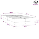 vidaXL sötétszürke bársony rugós ágy matrac nélkül 120x220 cm