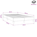 vidaXL sötétszürke bársony rugós ágy matrac nélkül 120x220 cm