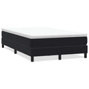 vidaXL fekete bársony rugós ágy matrac nélkül 120x220 cm