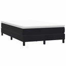 vidaXL fekete bársony rugós ágy matrac nélkül 120x220 cm
