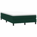 vidaXL sötétzöld bársony rugós ágy matrac nélkül 120x220 cm